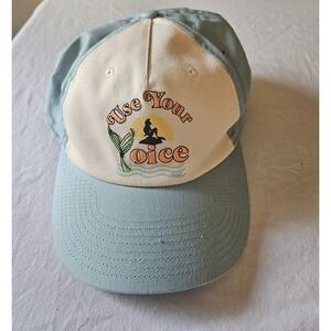 Disney Parks Use Your Voice Little Mermaid Ariel Dad Hat Cap Adjustable‎ Blue